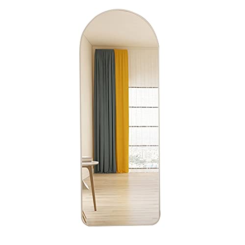 Silver Aluminum Alloy Full-Length Wall Mirror - Durable Floor & Wall-Mounted Mirror for Home, Bedroom, Gym, or Dressing Room - Easy to Install & Space-Saving Design (Silver)