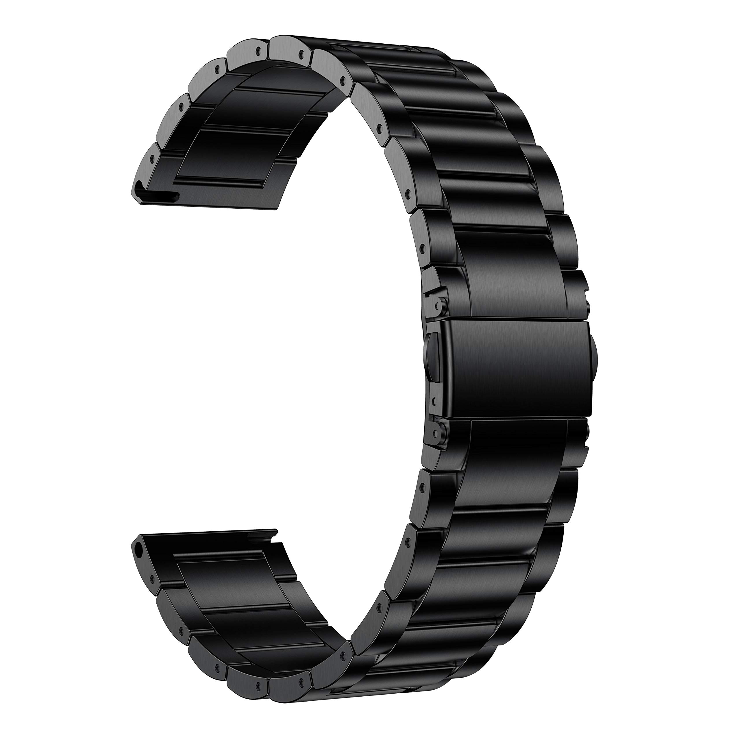 20mm Stainless Steel Watch Band for Garmin Vivoactive 3, Forerunner 645, Forerunner 245 | Compatible with Galaxy Watch 42mm, Galaxy Watch Active 2 40mm/44mm, Galaxy Watch 3 41mm | Durable Replacement Strap for Running, Workouts & Daily Wear