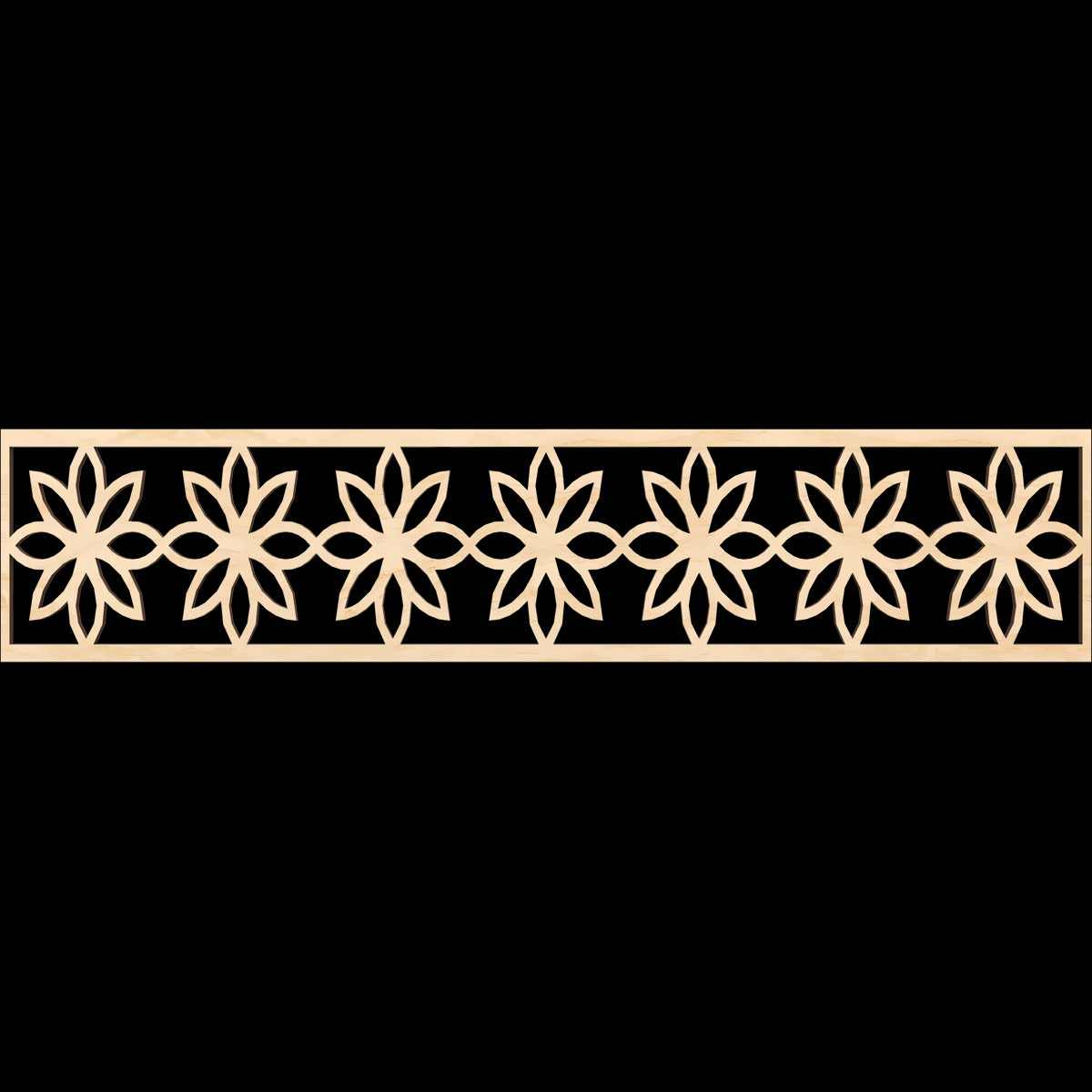 Daisy Fretwork Moulding - Decorative Wood Trim for Home Decor, DIY Crafts, and Furniture Accents | Perfect for Wall Paneling, Cabinet Doors, and Picture Frames