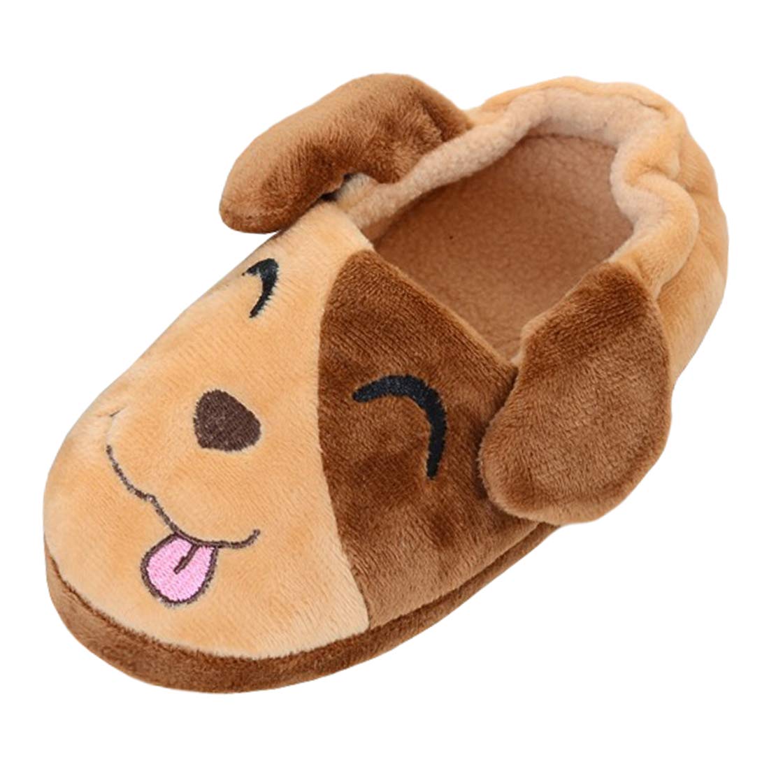 **Adorable Cartoon Puppy Crochet Slippers for Toddler Boys - Soft & Comfortable House Shoes for Indoor Play & Cozy Home Wear**