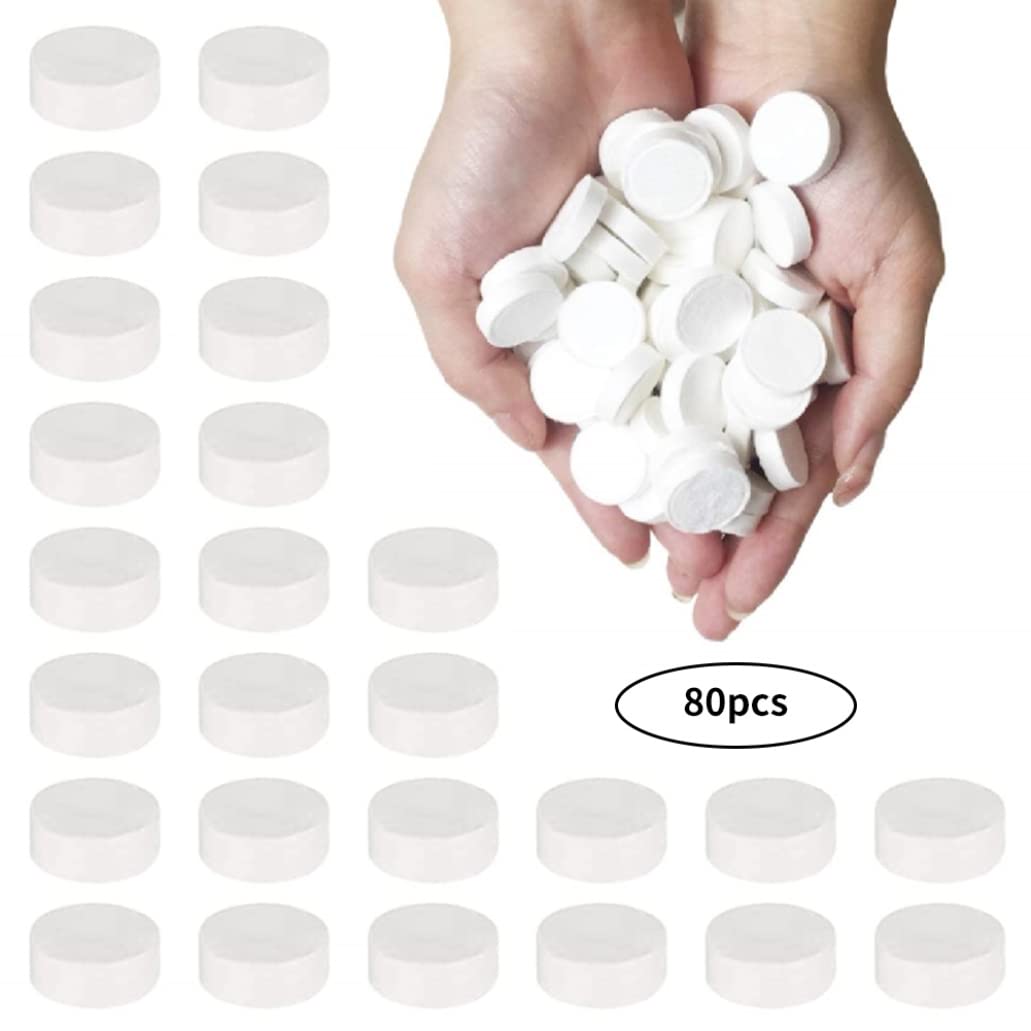 Compressed Towel Tablets - 80 Pcs Portable Disposable Mini Face Wipes for Camping, Travel, Gym & Emergency Kits | Quick-Dry, Space-Saving & Hygienic
