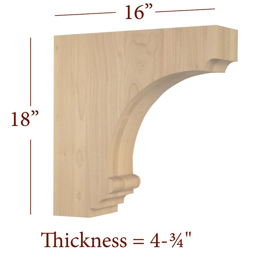 BB 409 HC Large Nantucket Classic Range Hood Corbel - Premium Stainless Steel Kitchen Ventilation Bracket for Island Range Hoods - Perfect for Modern Farmhouse & Coastal Style Kitchens