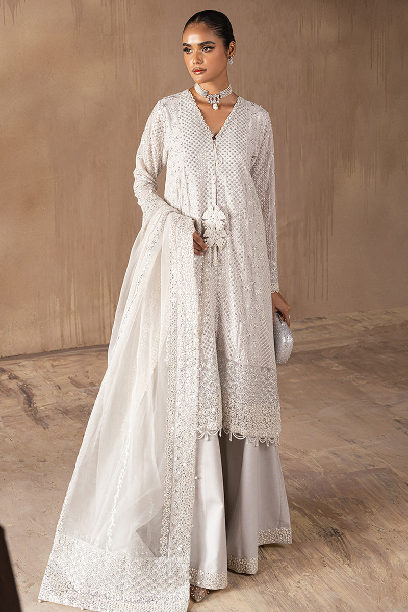KASHISH 3-Piece Chiffon Embroidered Pret Dress Set - Elegant Floral Embroidery for Women's Party, Wedding & Special Occasions