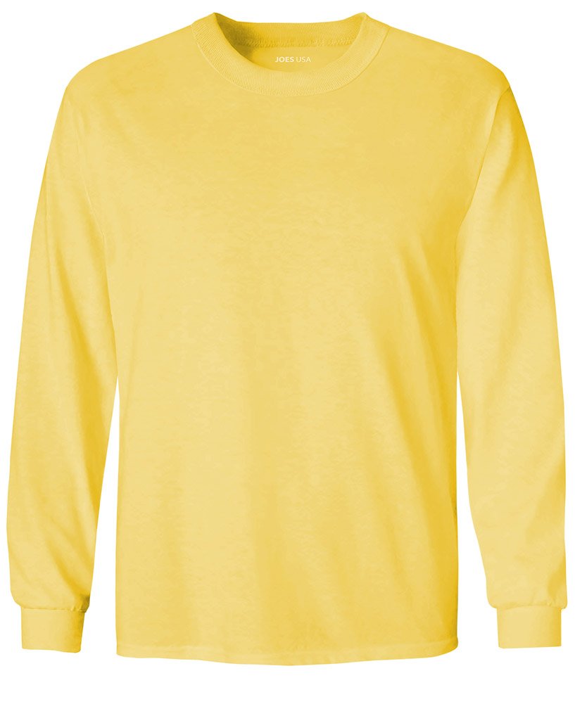 Joe's USA Youth Long Sleeve Cotton T-Shirts - 20 Color Options for Boys & Girls - Soft, Comfortable & Durable - Perfect for School, Sports & Everyday Wear
