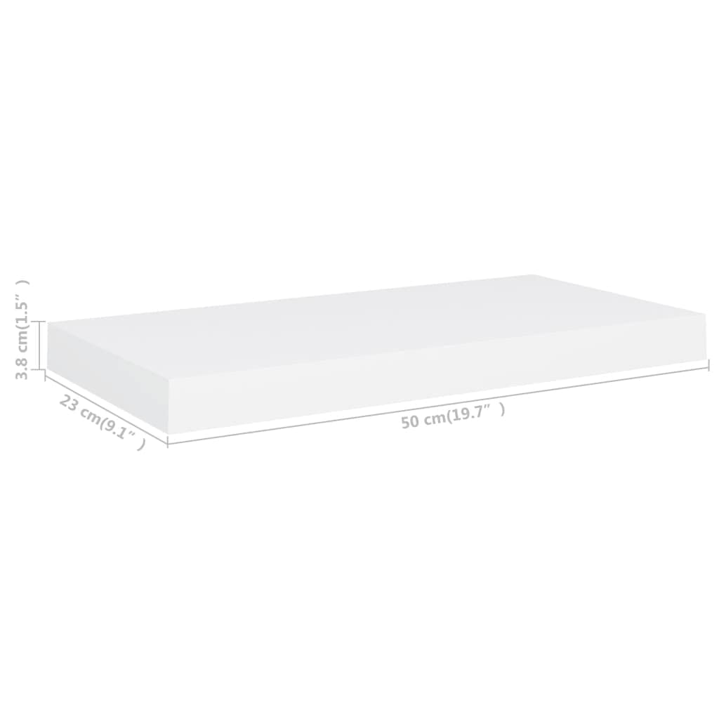 Floating Wall Shelf - White 19.7