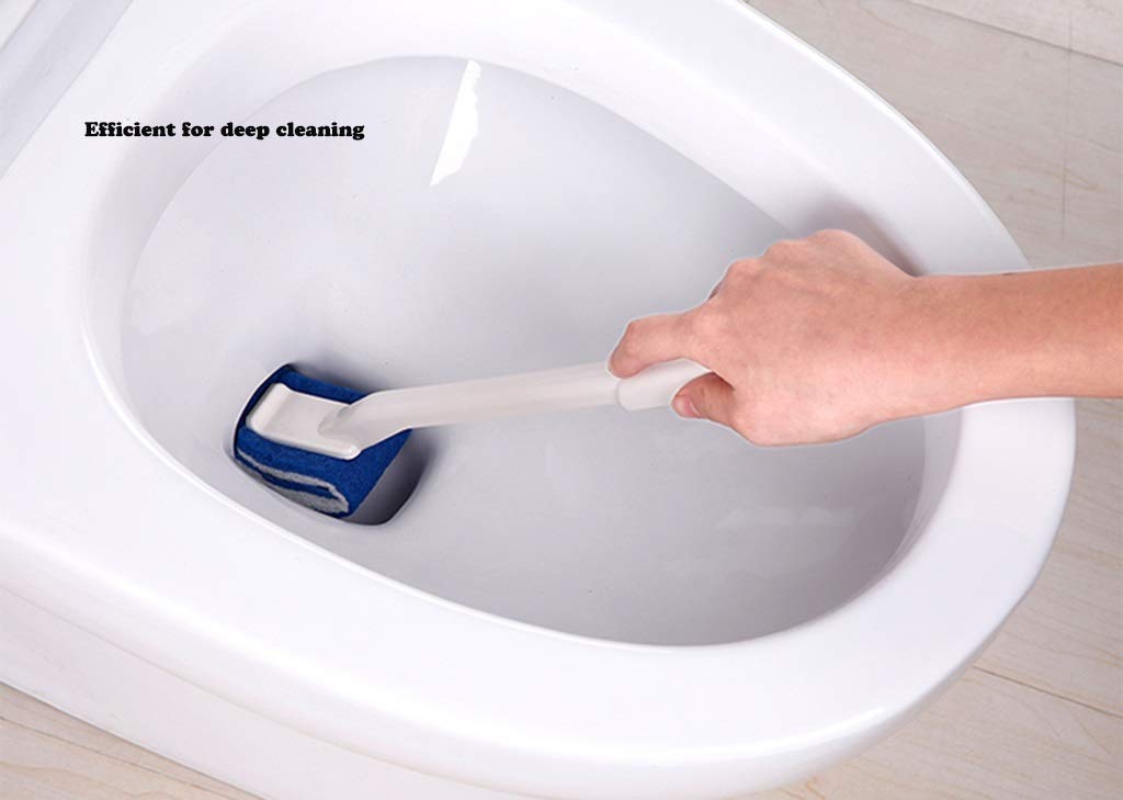 Heavy Duty Toilet Bowl Brush Set (2-Pack) - Scratch-Free Curved Design for Deep Cleaning, Anti-Splashing & Easy Storage - Ergonomic Grip for Bathroom & RV Use