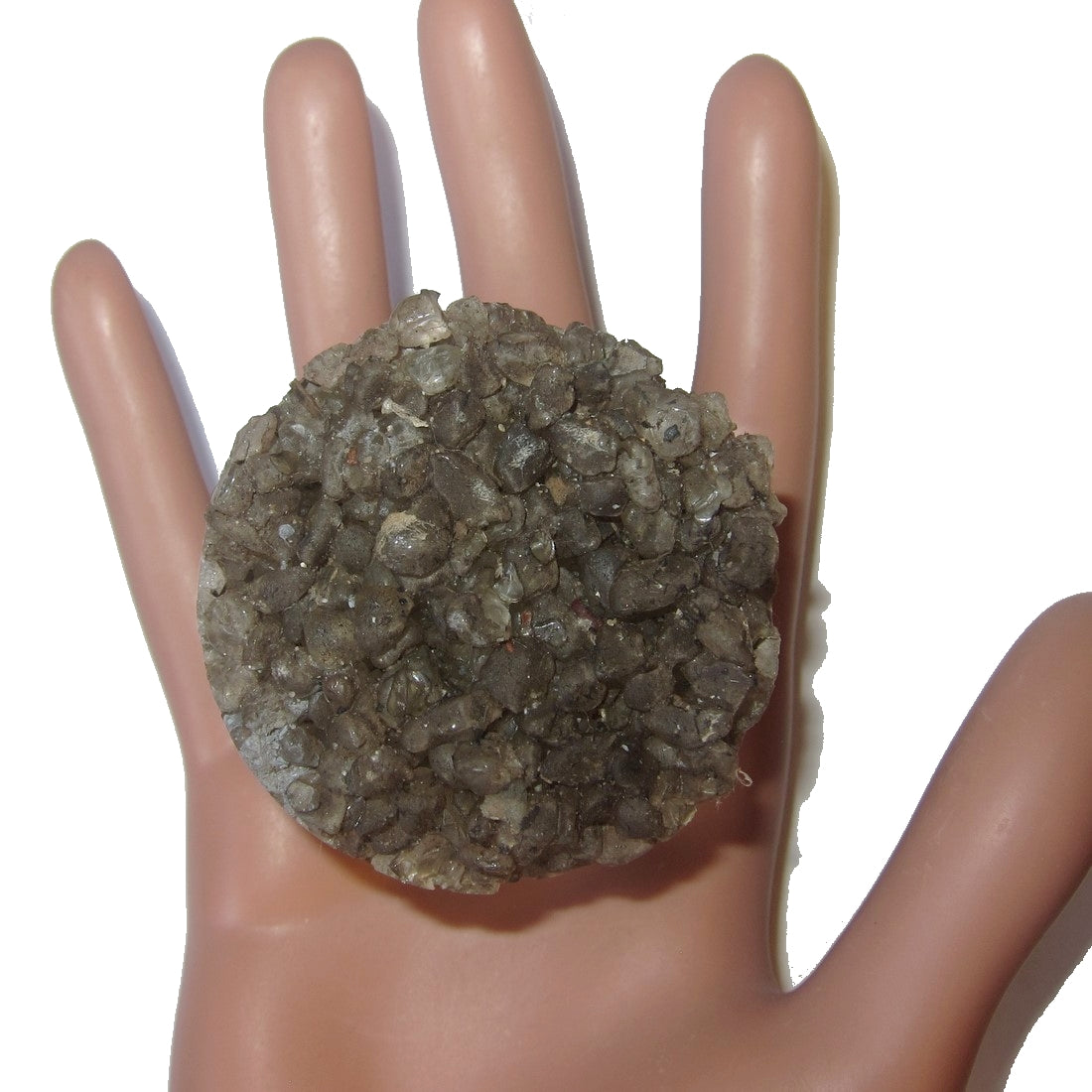Natural Amethyst Cluster with Smoky Quartz - Double Sided Purple Crystal Circle for Meditation, Healing & Home Decor