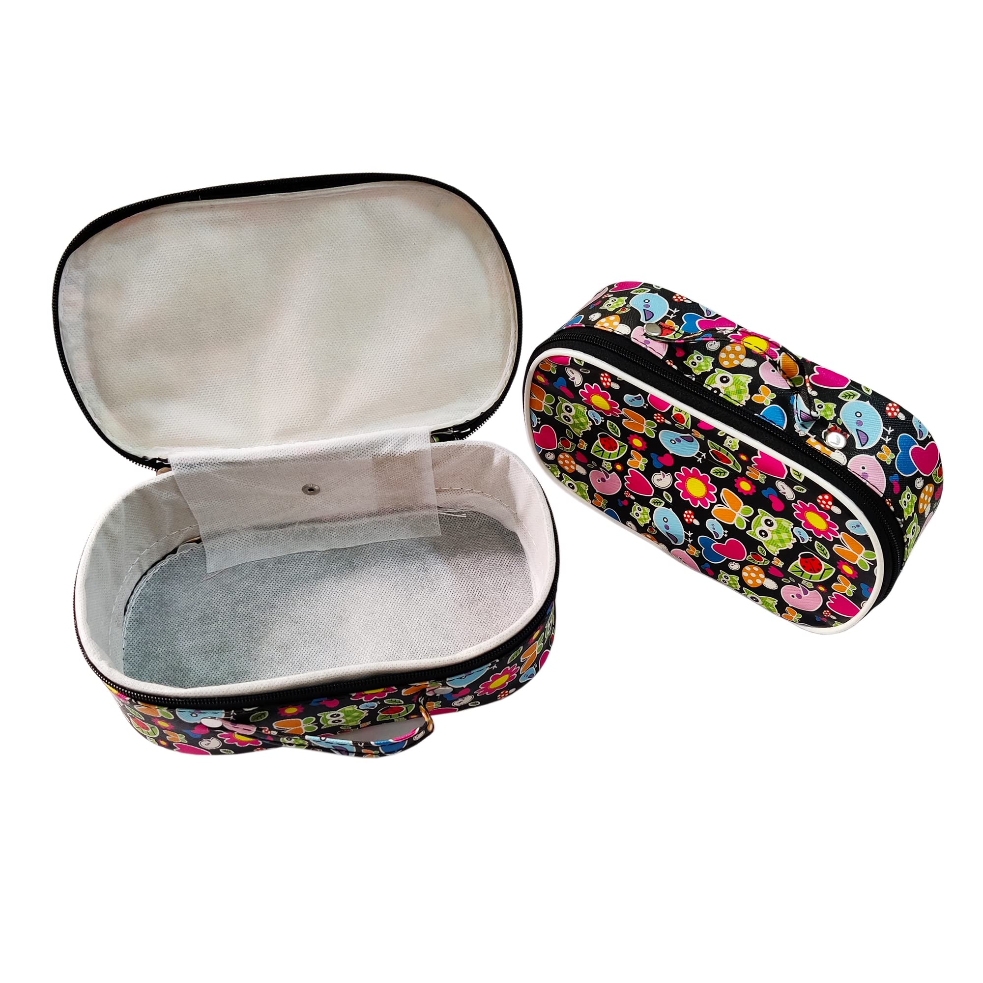 DMS RETAIL Waterproof Cosmetic Bag Organizer Set of 2 - Travel Makeup Pouch & Toiletry Bag for Women | Perfect for Vacation, Gym, and Daily Essentials Storage