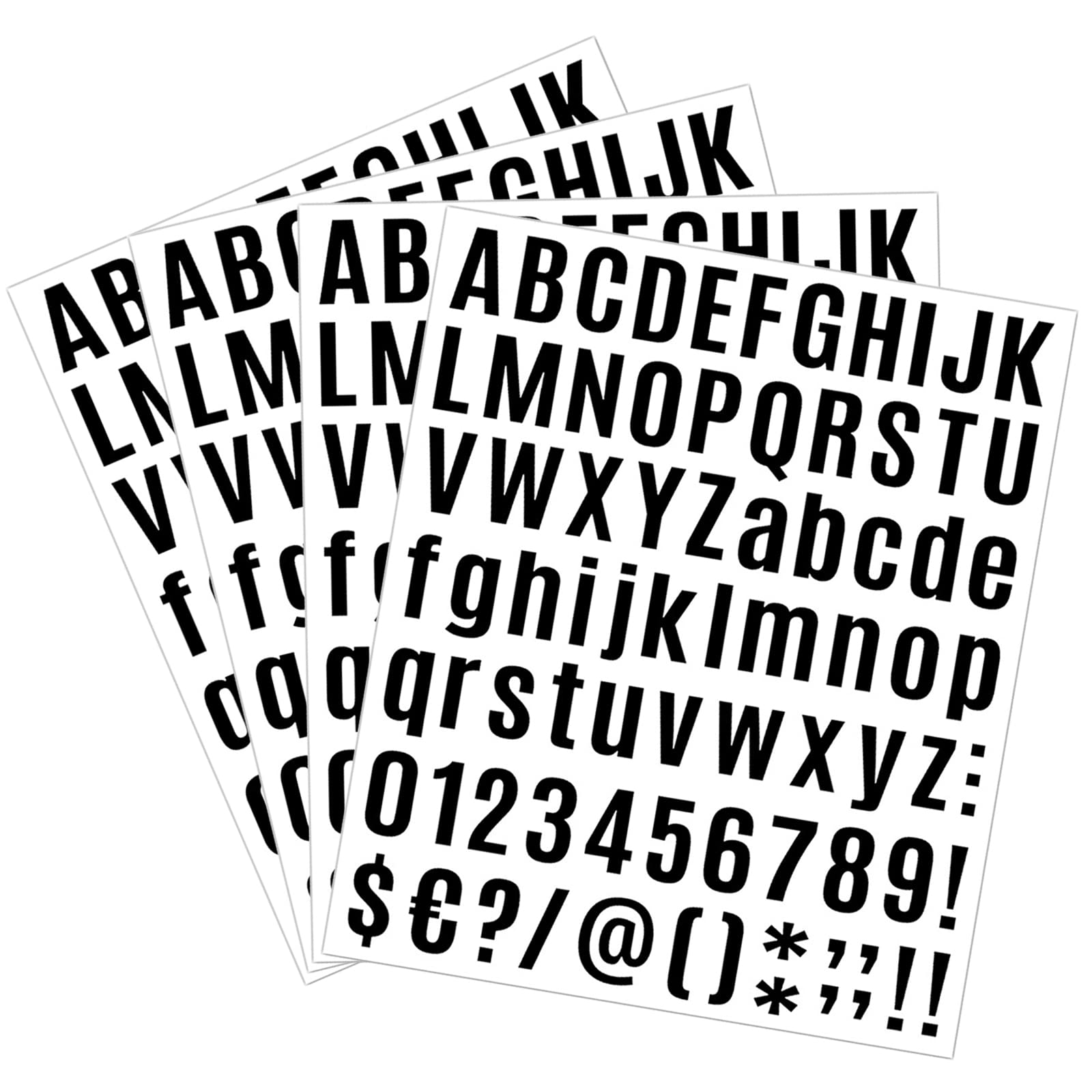 Vinyl Letter Number Stickers - 10 Sheets Black Alphabet & Number Decals for Mailbox, Signs, DIY Crafts - Waterproof Outdoor Stickers for Address Plaques, Windows, and Home Decor
