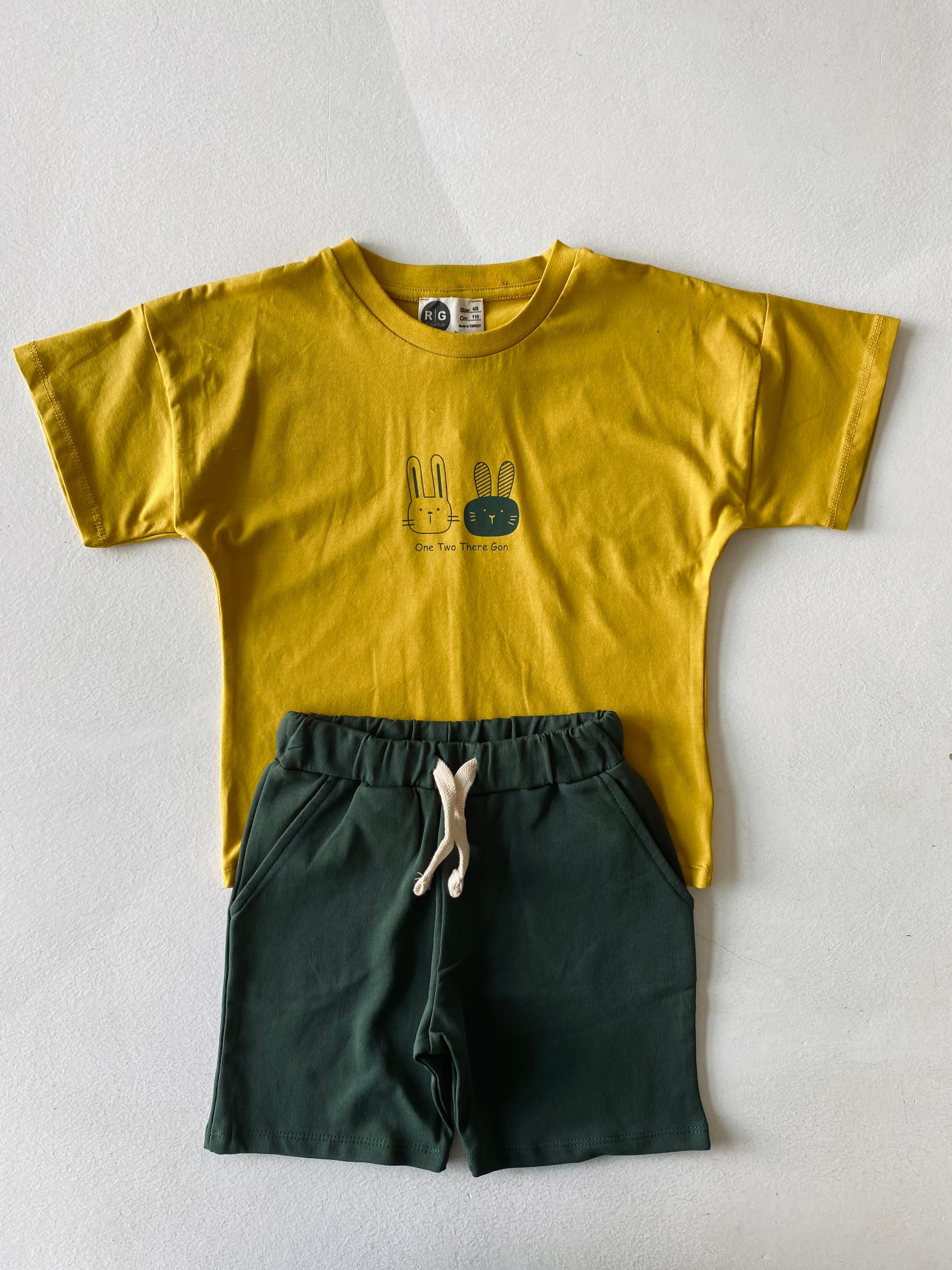 Kids Cotton Printed T-Shirt Set - Soft & Comfortable Outfit for Boys & Girls - Perfect for School, Playdates & Everyday Wear