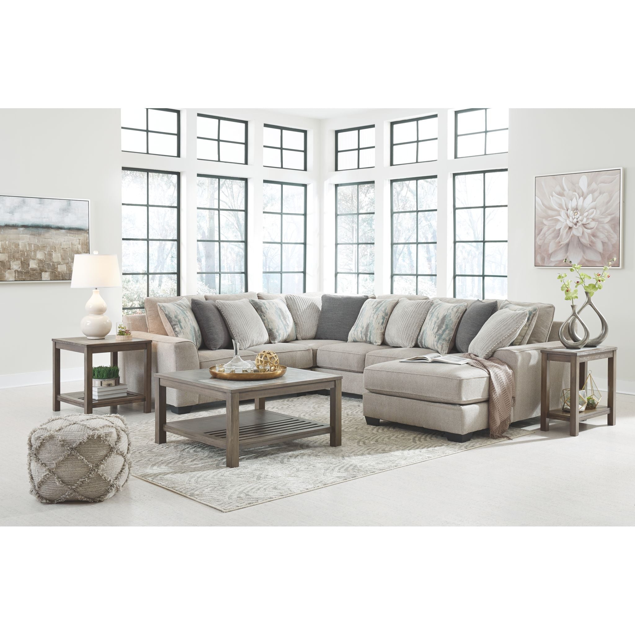 Ardsley 4-Piece Sectional Sofa with Chaise Lounge - Modern L-Shaped Couch for Living Room, Family Room & Home Theater Comfort