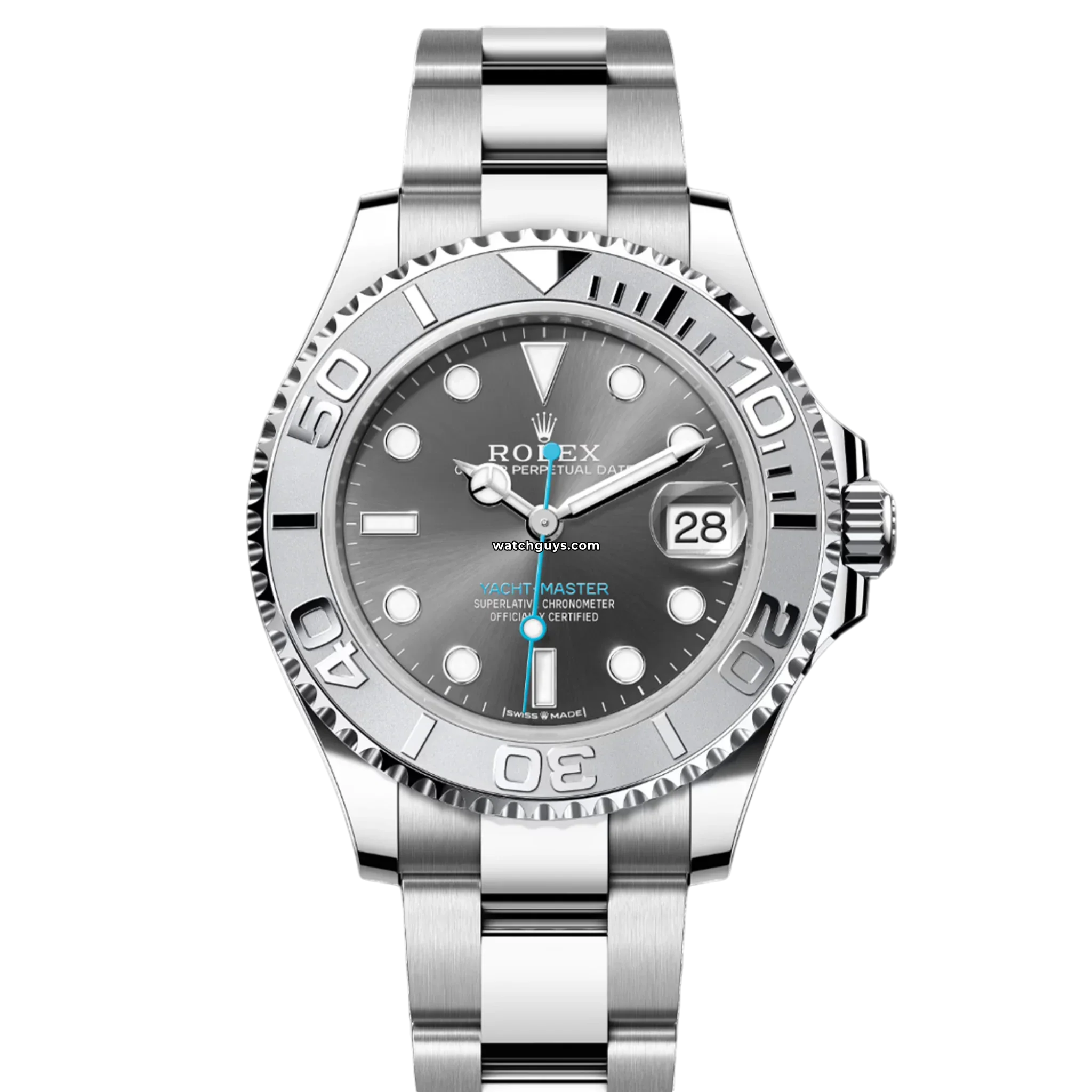 Rolex Yacht Master 268622 Rhodium Luxury Watch - Stainless Steel Oyster Bracelet - Perfect for Sailing, Yachting & Formal Events