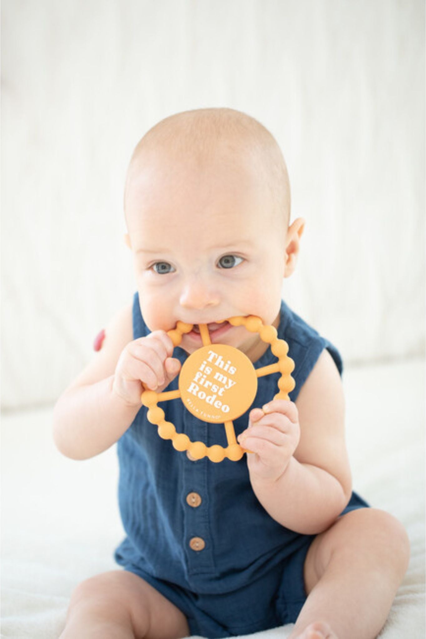 First Rodeo Baby Teether - BPA-Free Silicone Teething Toy for Boys & Girls - Soothes Sore Gums, Perfect for Infants 3+ Months - Ideal for Home, Travel & Daycare Use