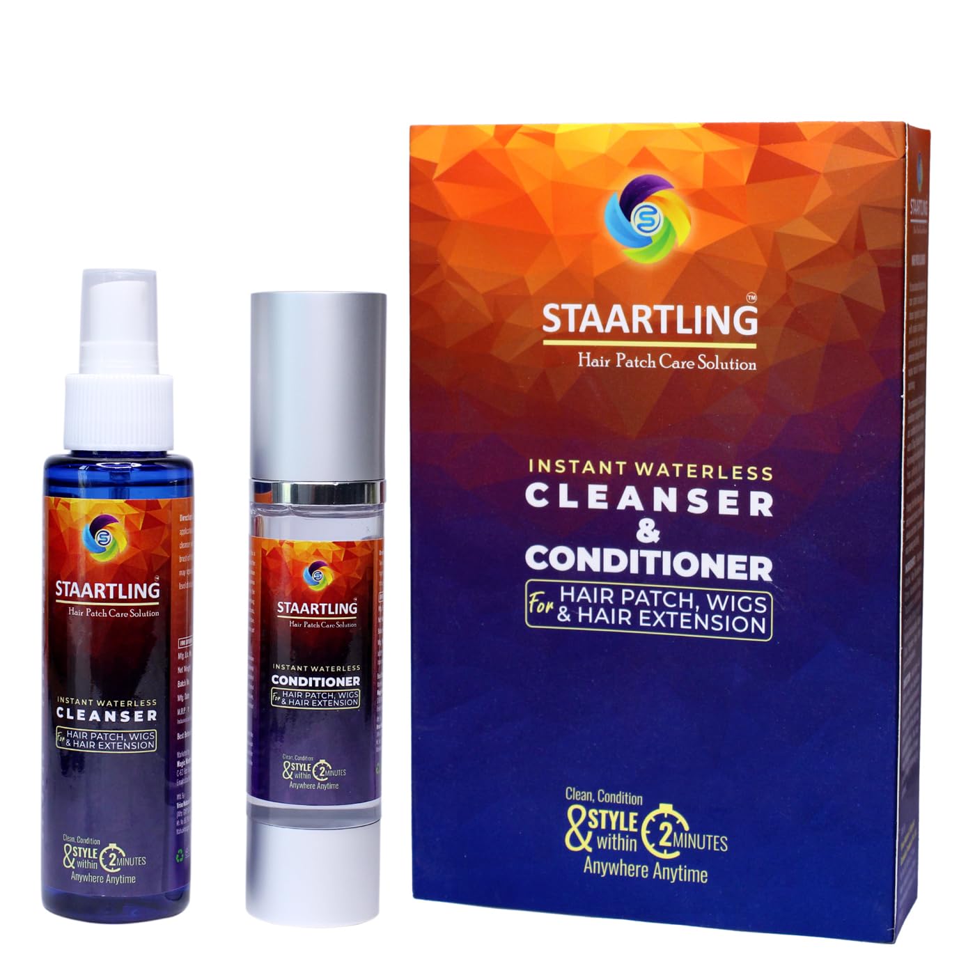 Ekan Hair Patch Cleaning Conditioner - 100ML Gentle Cleanser for Men & Women - Instantly Refreshes Wigs, Hair Extensions & Toupees - Perfect for Daily Care & Styling