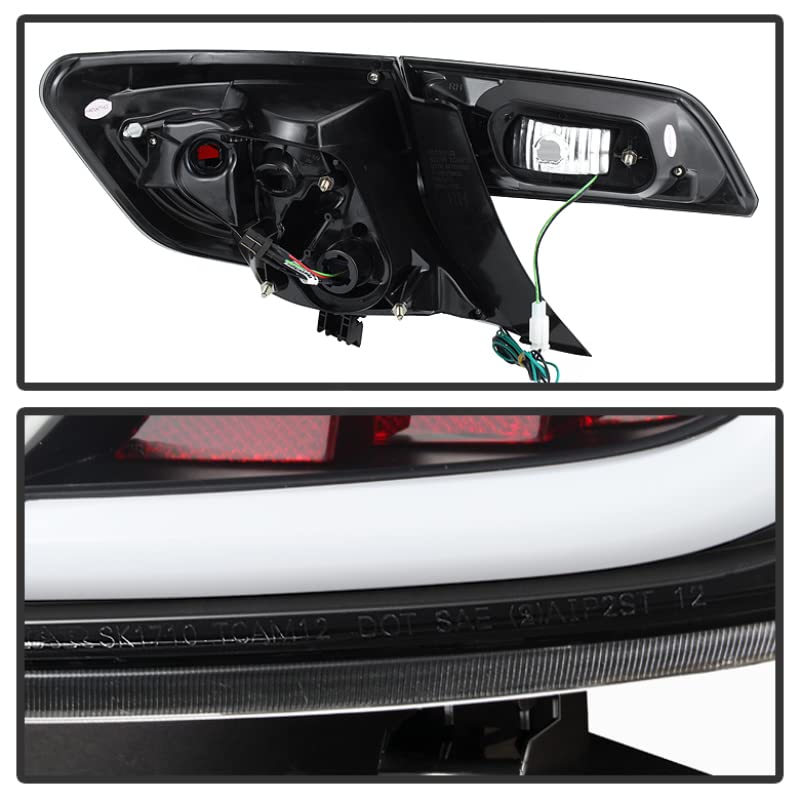 Spyder Auto 5079411 LED Tail Lights - Black/Clear Smoke Lens - High Visibility Brake Lights - Compatible with [Vehicle Model] - Perfect for Night Driving & Car Customization