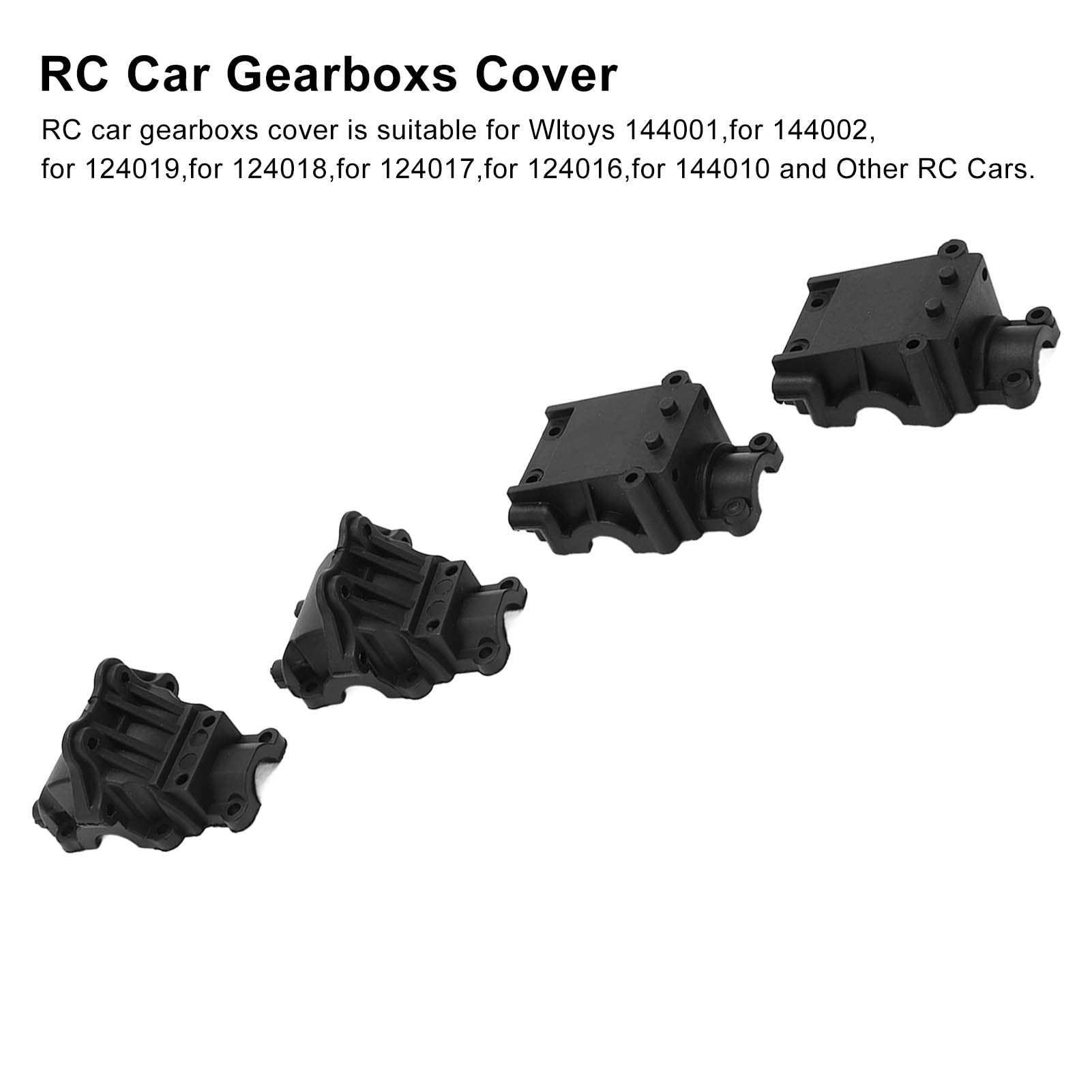 VBESTLIFE RC Car Gearbox Cover Set - Durable Housing for Wltoys 144001, 144002, 124019, 124018 - Perfect for Off-Road Racing and Maintenance