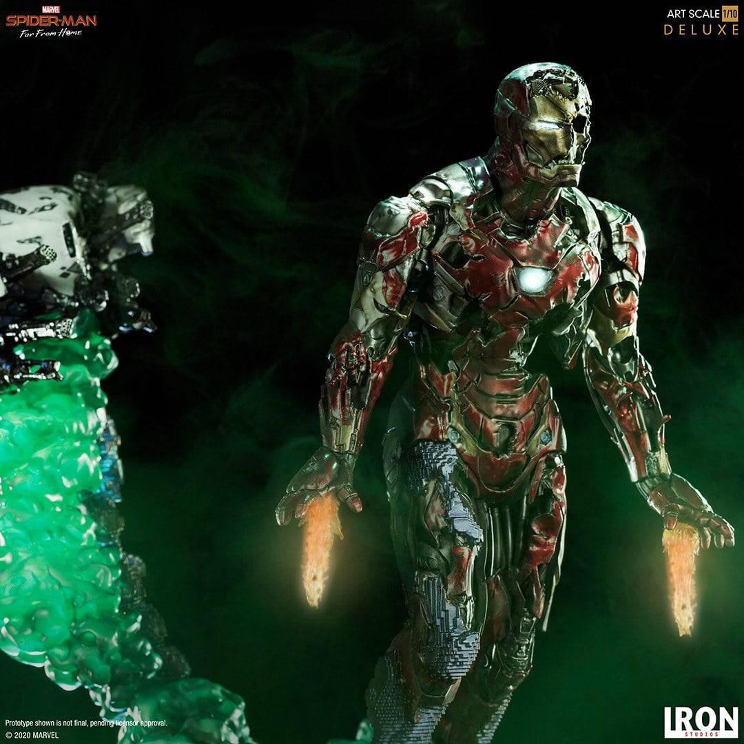 Iron Studios Spider-Man: Far From Home - Iron Man Illusion Deluxe BDS Art Scale 1/10 Statue | Marvel Collectible Action Figure for Display & Home Decor