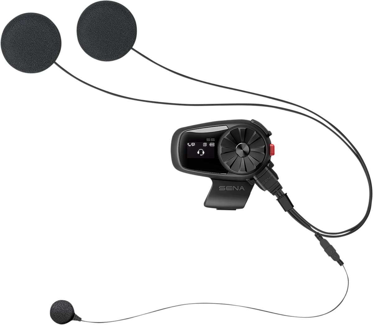 Sena 5S-01D Motorcycle Bluetooth Headset & Intercom - Dual Pack for Riders | Perfect for Group Riding, GPS Navigation & Hands-Free Calls