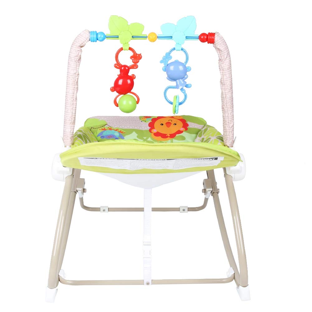 Detachable Soft Baby Rocking Chair Cradle with 2 Toys - Portable Infant Seat for Newborns & Toddlers - Perfect for Nursery, Bedroom & Travel Use