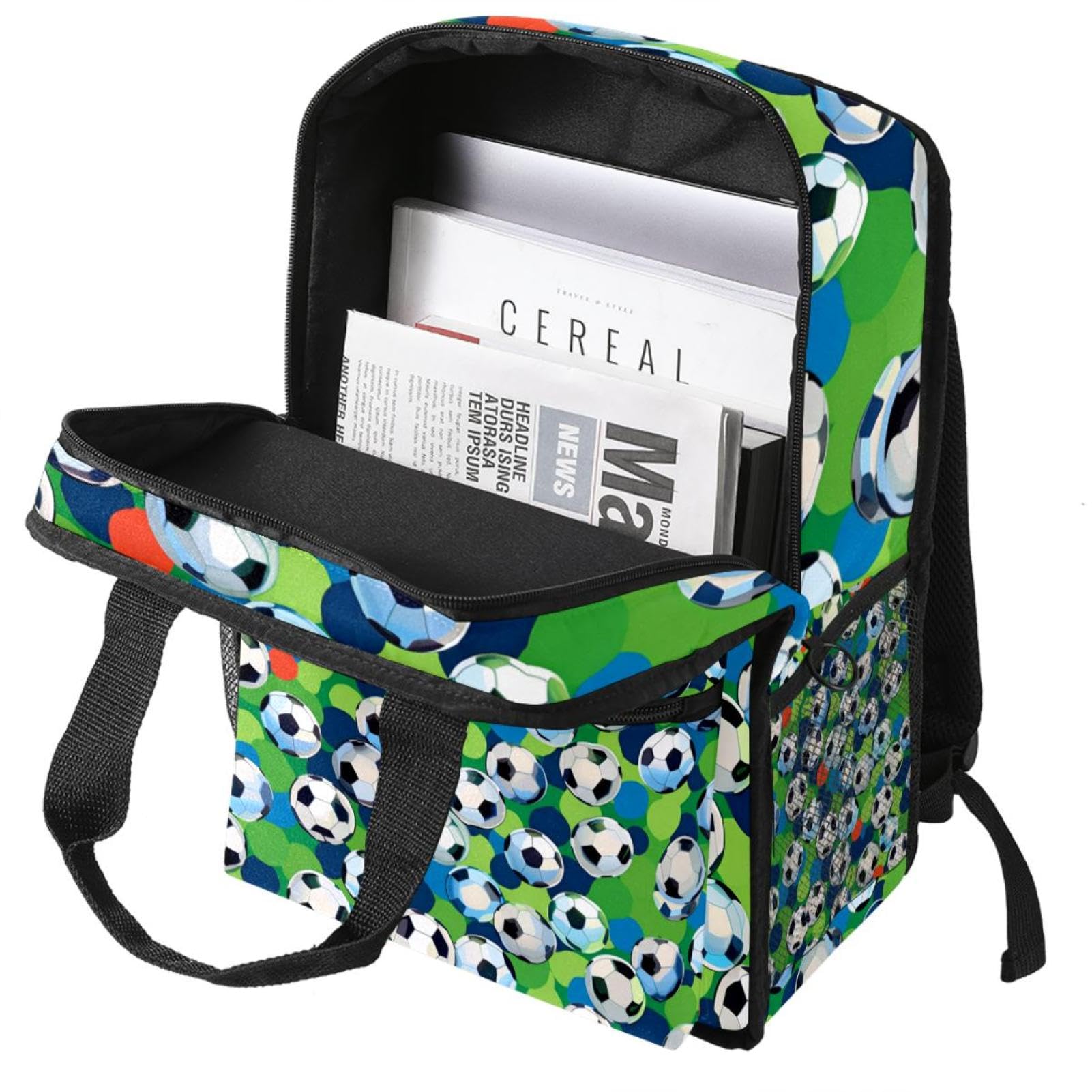 Best Travel & Work Backpack for Men & Women - Durable Laptop Backpack with Floral Soccer Ball Design - Perfect for Commuting, School, Sports & Outdoor Adventures