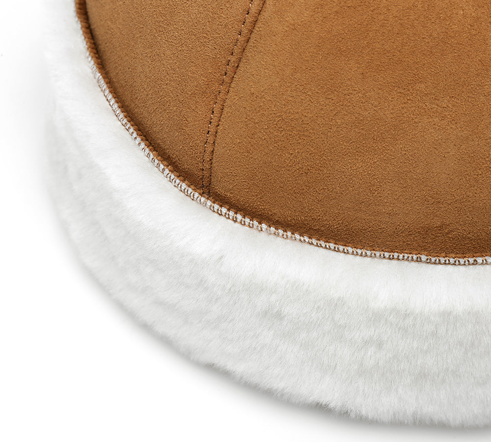 TARRAMARRA® Sheepskin Wool Round Hat for Women & Men - Warm Winter Beanie for Alaska & Cold Weather - Cozy Outdoor Hats for Skiing, Hiking, and Snow Activities