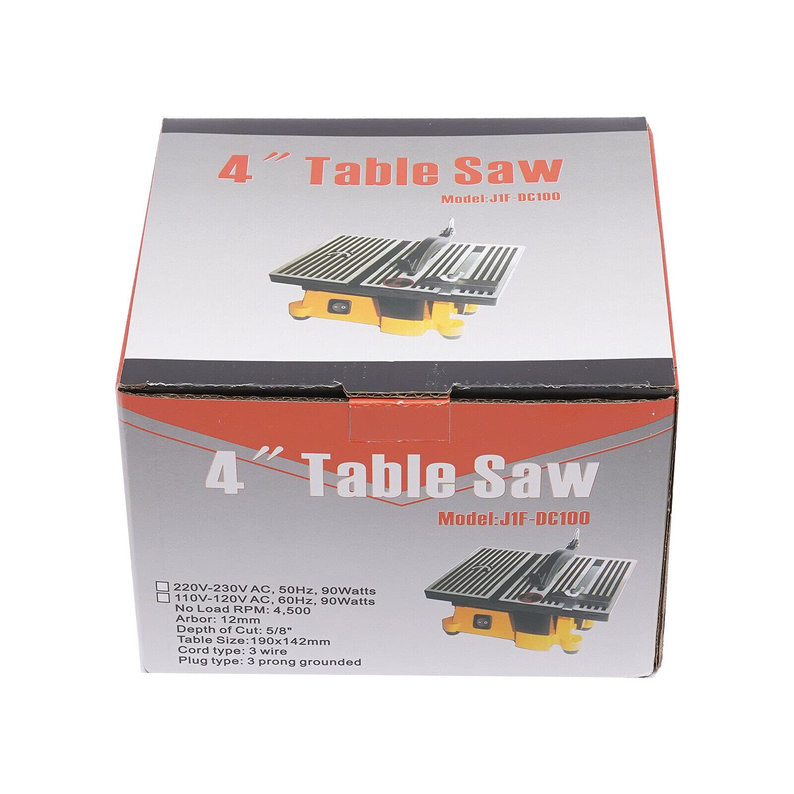 Mini Table Saw Cutting Machine - Portable Electric Benchtop Saw with 2 Blades for Wood, Plastic & Glass | DIY Woodworking, Model Crafts & Home Projects | Compact Tabletop Saw for Precise Cutting, Polishing & Grinding