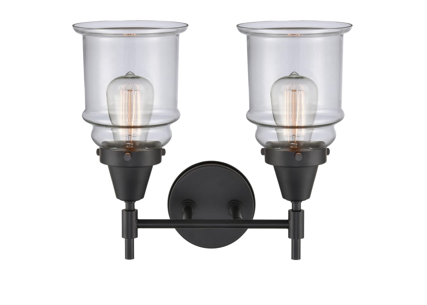 Innovative 447-2W-BK-G182-LED Transitional LED Bathroom Vanity in Black Finish - Modern Lighting for Bathrooms, Powder Rooms & Home Décor