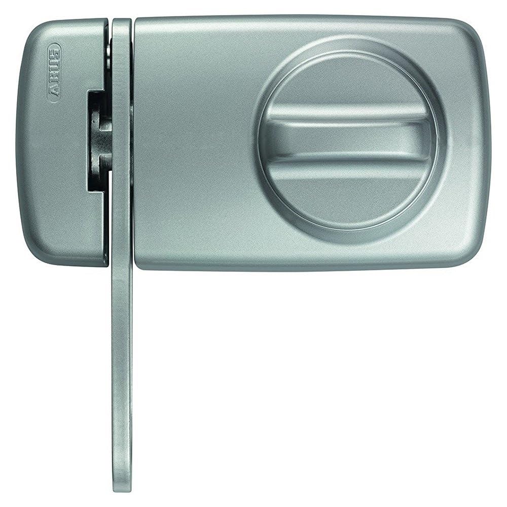 ABUS 532993 7030 Silver Rim Lock with Door Guard - High Security Door Lock for Home, Office & Apartment - Easy Installation & Durable Protection