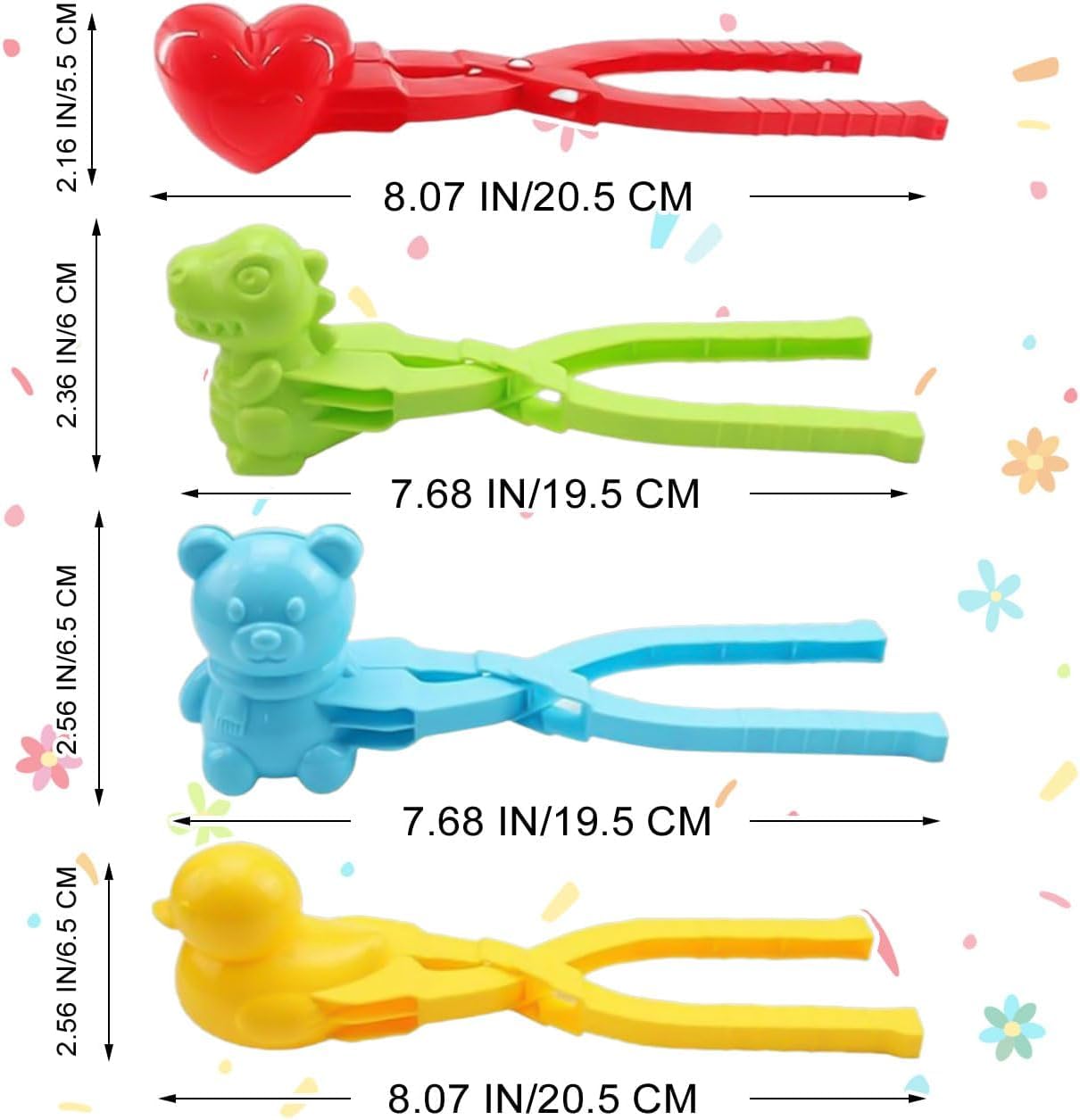 4 Pcs Reusable Sushi Molds - Dinosaur Shaped Rice Ball Maker for Onigiri, Croquettes & Snowballs | BPA-Free Plastic Rice Mold with Duck Scoop | Perfect for Bento Boxes, Party Snacks & Kids Lunch Ideas