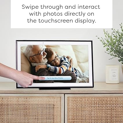 Skylight 15 Inch WiFi Digital Picture Frame - Touch Screen Display, Upload Photos from Phone, Customizable Gift for Family & Friends - Perfect for Home Decor, Office Display, and Special Occasions (Black)