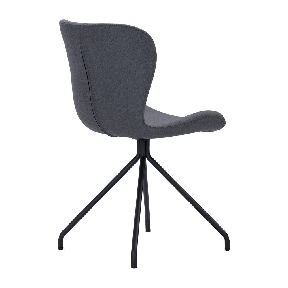 GRYTA Modern Dining Chair - Grey Upholstered Seat - Comfortable & Stylish for Kitchen, Dining Room, or Home Office