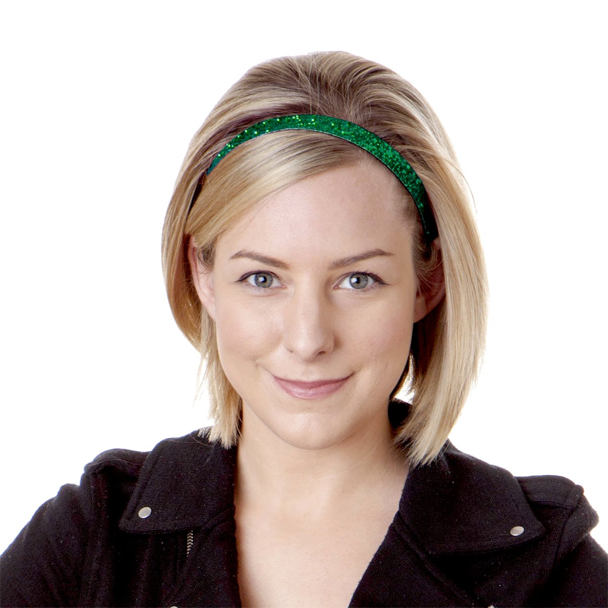 Hipsy 5-Pack No-Slip Adjustable Cheerleading Headbands for Girls & Teens - Emerald Green - Perfect for Dance, Gymnastics, Sports & School Spirit Days