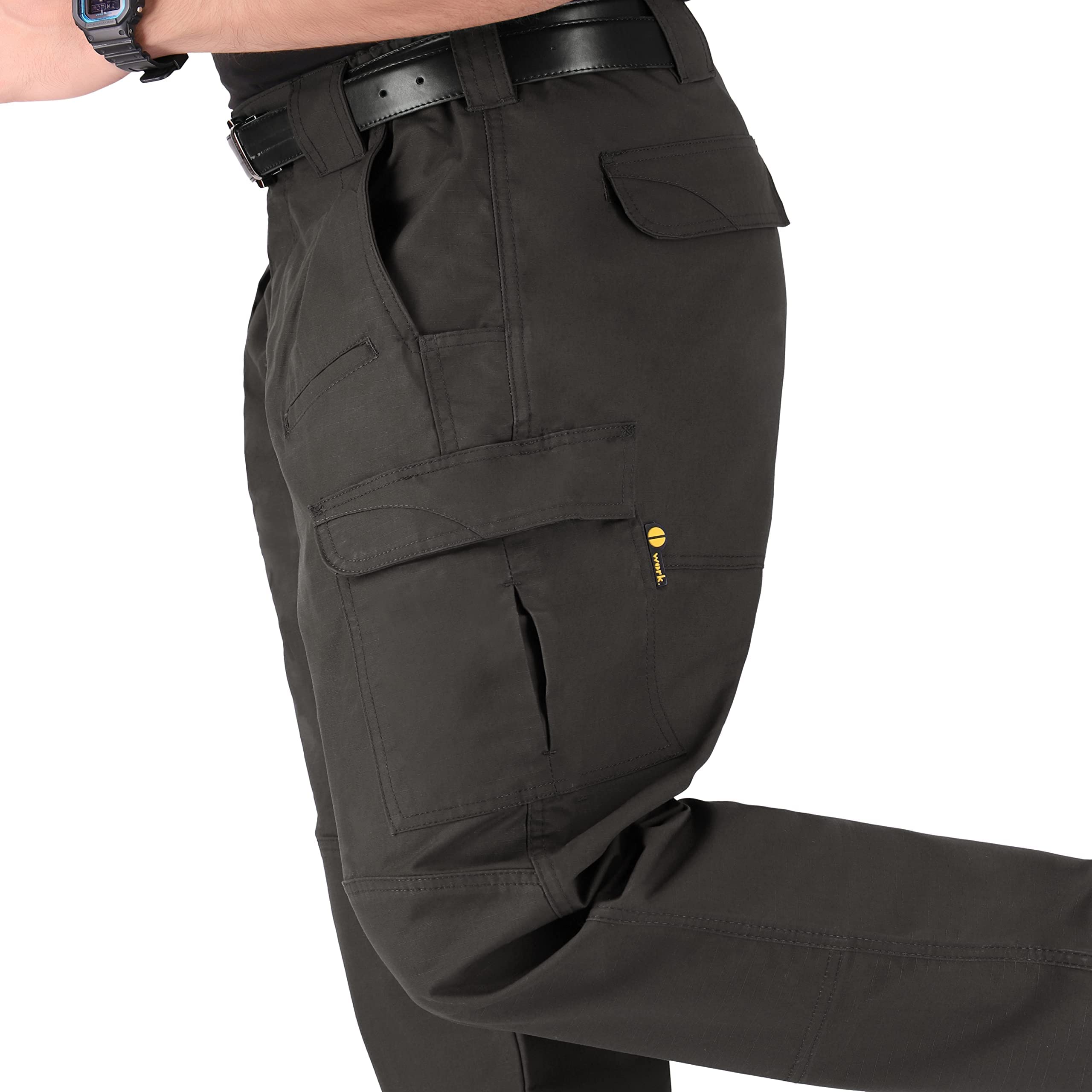 WHITEDUCK Men's Tactical Pants - Ripstop Stretch Water Resistant Cargo Work Pants with 13 Pockets - Military, Hiking, Outdoor, Camping & Workwear - Durable Tactical Trousers for Active Lifestyle