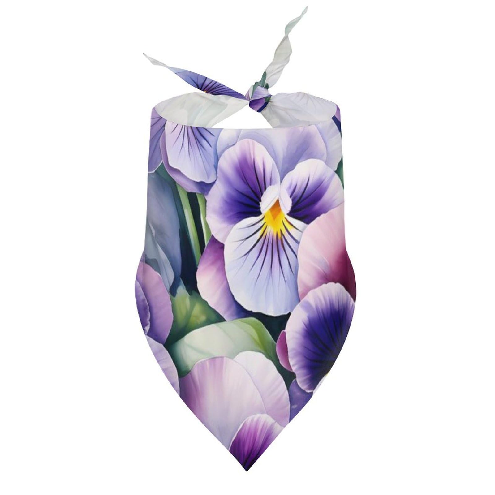 Cute Pansy Dog Bandanas & Pet Scarf Bibs for Large Medium Small Dogs & Cats - Perfect Christmas & Thanksgiving Pet Gifts for Holiday Parties & Family Gatherings