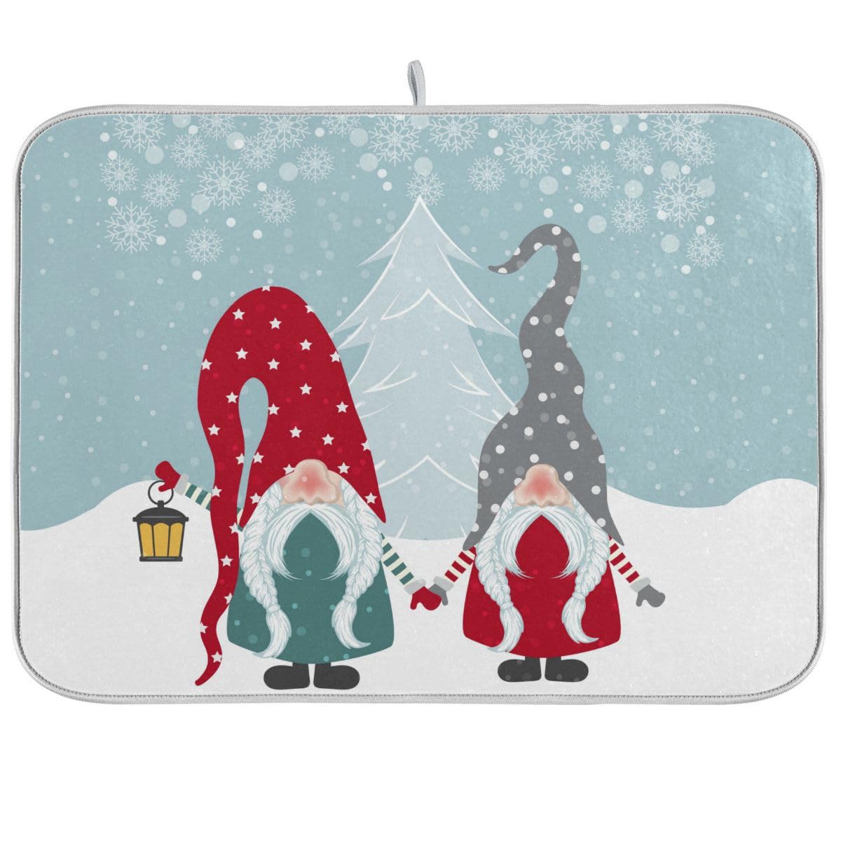 Christmas Happy Gnomes Dish Drying Mat - 18