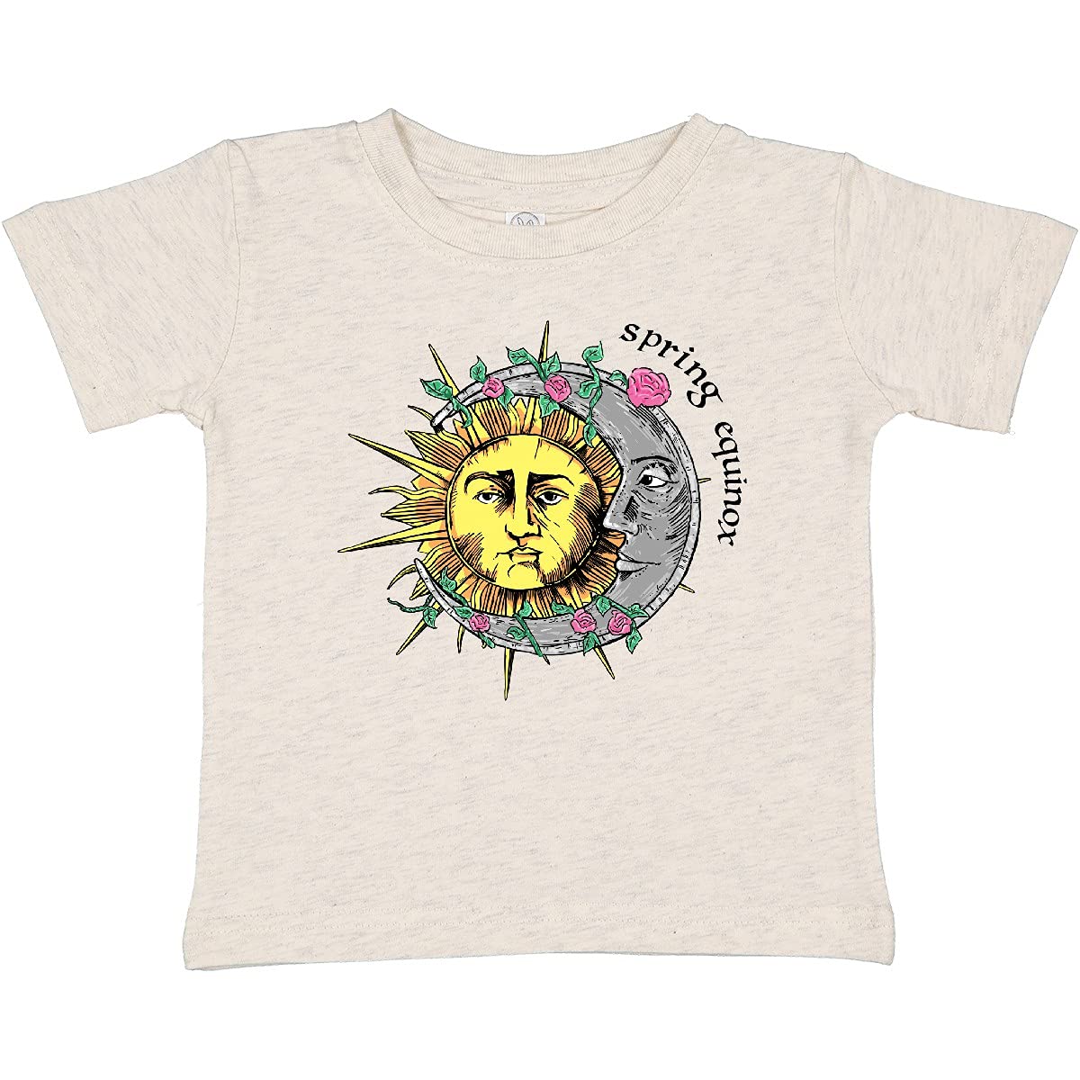 Inktastic 1st Day of Spring Sun and Moon Equinox Baby T-Shirt - Cute Spring Outfit for Infants & Toddlers | Perfect for Spring Equinox Celebrations, Seasonal Photos & Easter Gifts