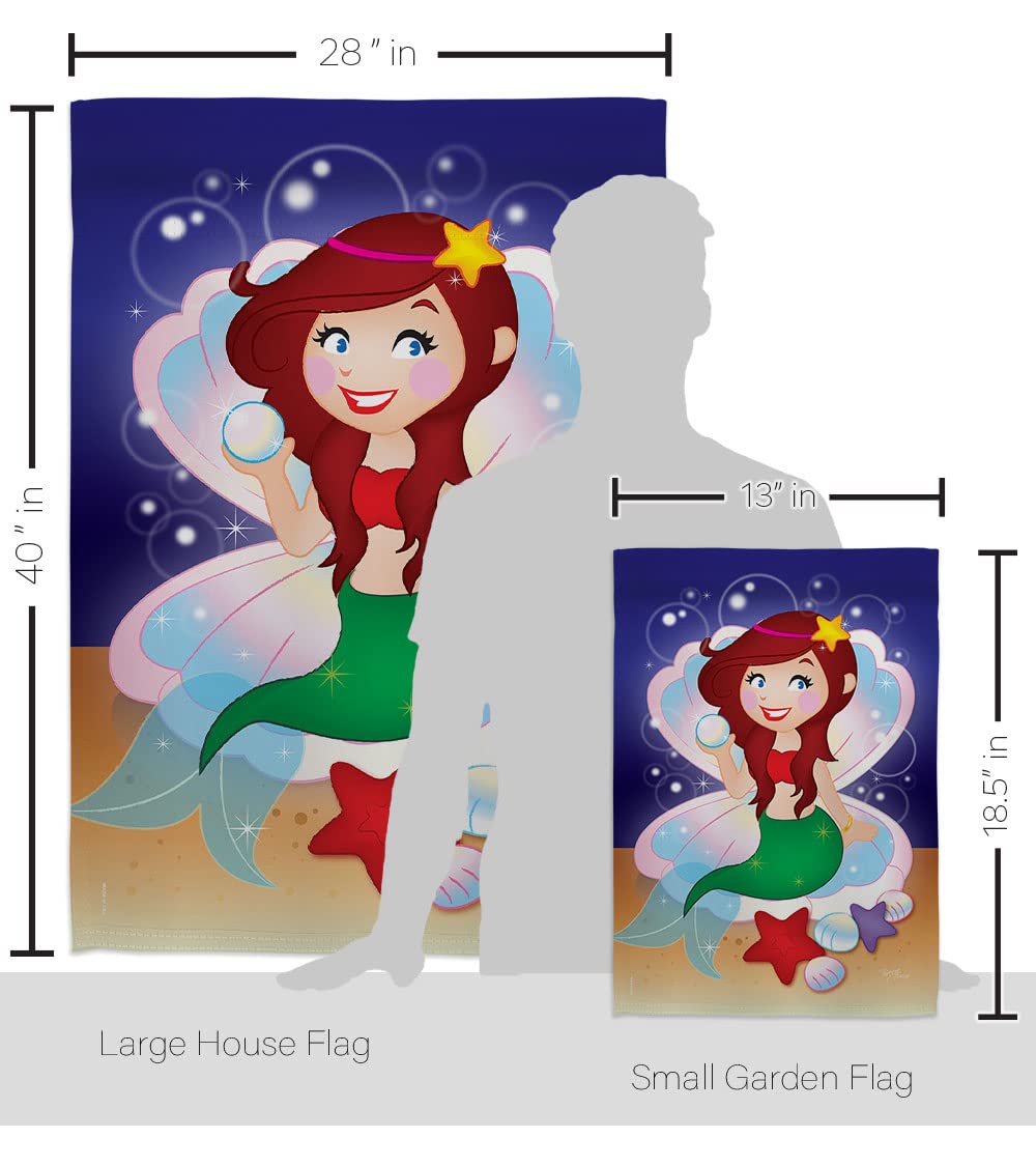 Mermaid Garden Flag Set - Coastal Decor for Outdoor Summer Yard