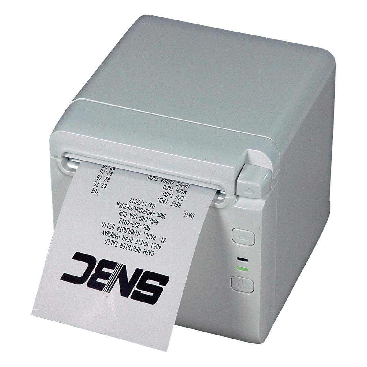 SNBC BTP-S80 Thermal Receipt Printer - Fast & Quiet POS Printer with Serial/USB/Ethernet Connectivity - Top/Front Paper Exit - White Commercial Printer for Retail, Restaurant & Small Business Checkout