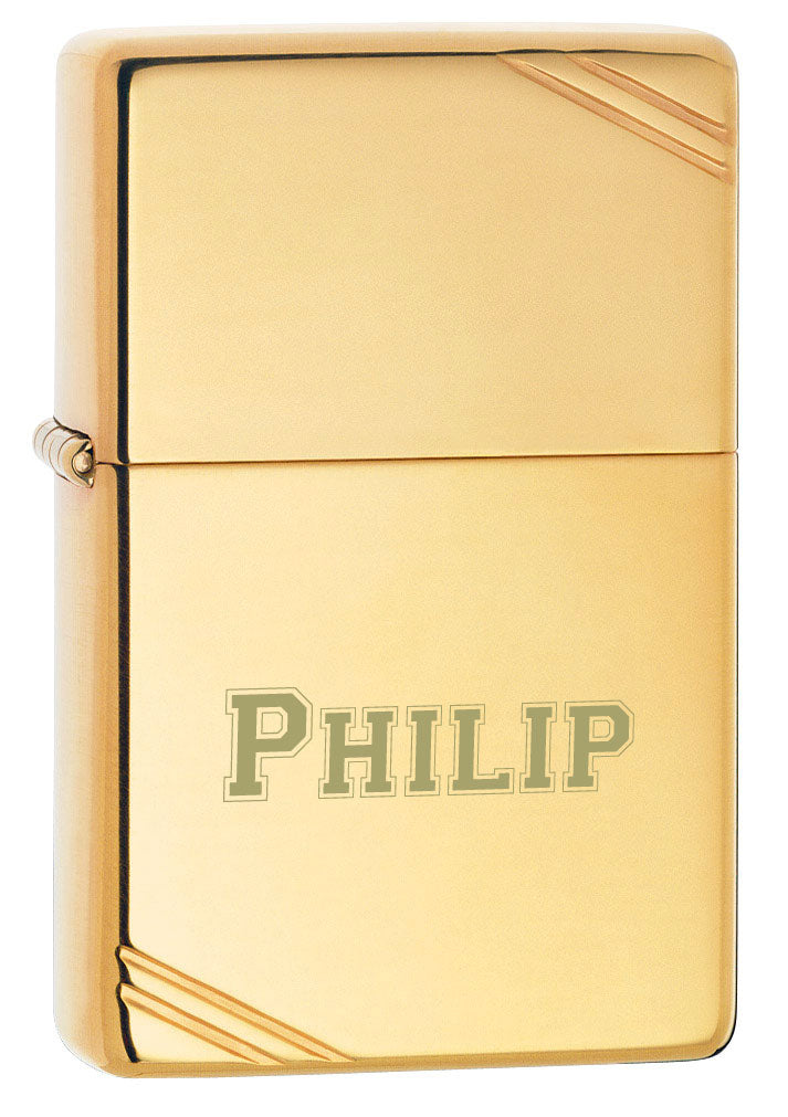 Vintage Zippo High Polish Brass Lighter - Classic Windproof Refillable Lighter for Outdoor Camping, Hiking & Everyday Carry (EDC)