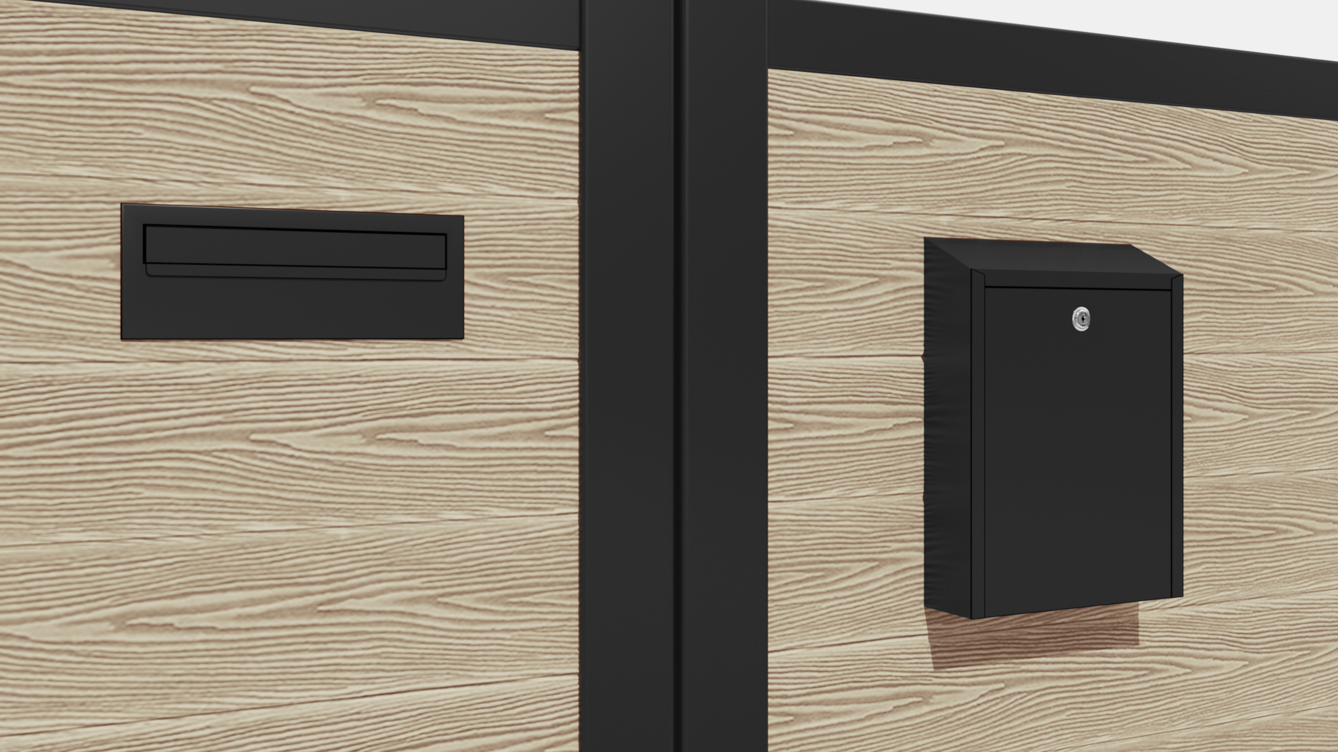 Classic Alnara Curved Top Driveway Gate - Light Oak Finish with Decorative Top Screen | Elegant Driveway Entrance for Homes & Estates | Perfect for Privacy & Curb Appeal