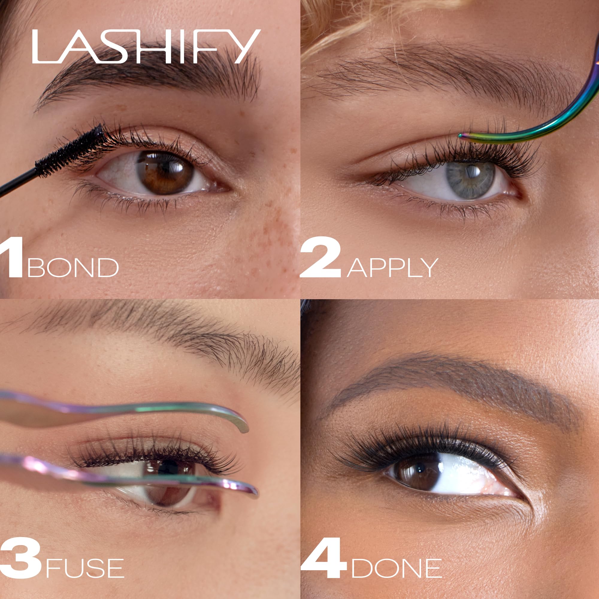 Lashify Star Burst 14mm DIY Eyelash Extensions Refill Kit - Multi-Length Layered False Lashes in Black for Natural Volume & Glamorous Look | Perfect for Daily Wear, Special Occasions & Professional Makeup Artists