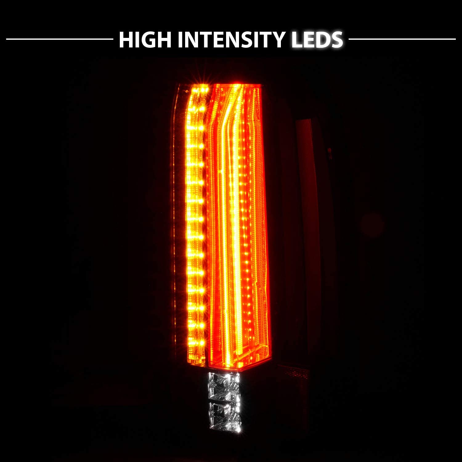 AmeriLite Black Intense LED Parking Light Bar - LED Brake & Reverse Tail Lights for 2015-2020 GMC Yukon & Yukon XL SUV - Enhanced Visibility & Safety for Night Driving & Off-Road Adventures