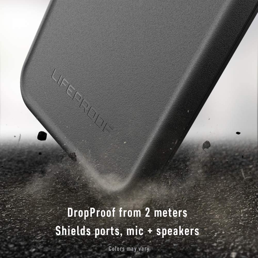 LifeProof FRE Series Waterproof iPhone 12 Pro Case - Shockproof & Drop Protection | Slim Fit Black Phone Cover for Outdoor, Swimming & Adventure Activities