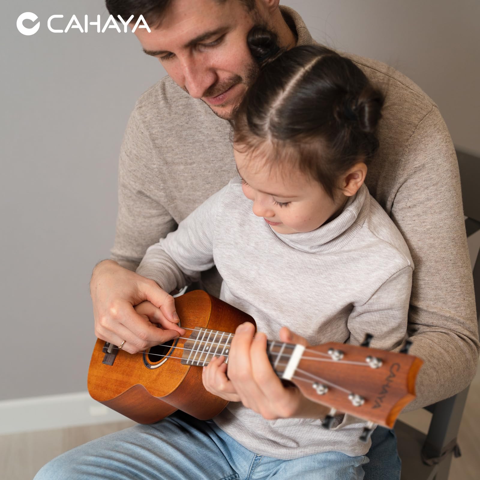 CAHAYA Soprano Ukulele for Beginners - 21 Inch Mahogany Ukulele Starter Kit with Carrying Bag, Shoulder Strap & Fretboard Stickers - Perfect for Adults & Kids Learning to Play | Great for Music Lessons, Travel & Family Bonding