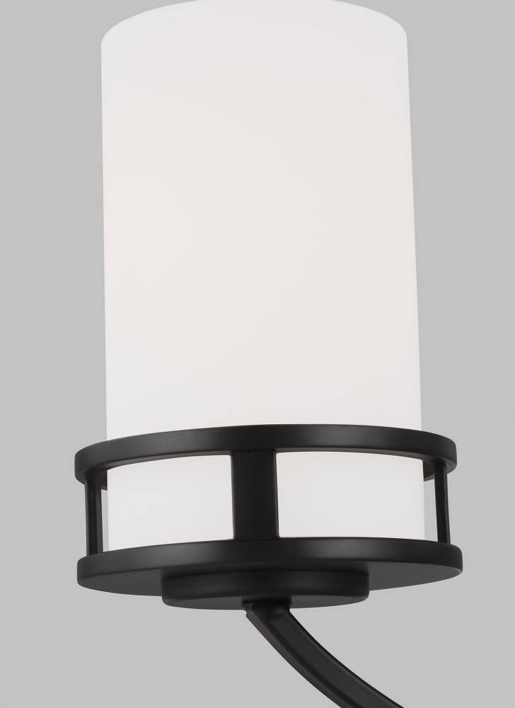 Generation Lighting 5-Light Robie Chandelier in Midnight Black (3121605-112) - Modern Ceiling Light Fixture for Dining Room, Living Room & Bedroom Decor | Uses A19 Standard or LED Bulbs | Perfect for Home, Office & Restaurant Lighting