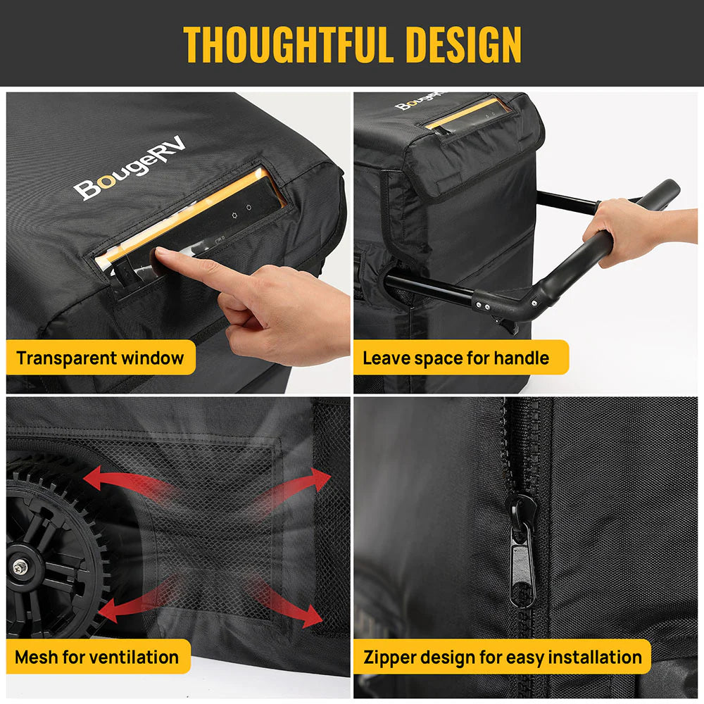 BougeRV 48 Quart Refrigerator Cover - Insulated Protective Case for Camping, RV, Travel & Outdoor Adventures - Durable Weatherproof Cooler Cover for Food Storage & Picnics