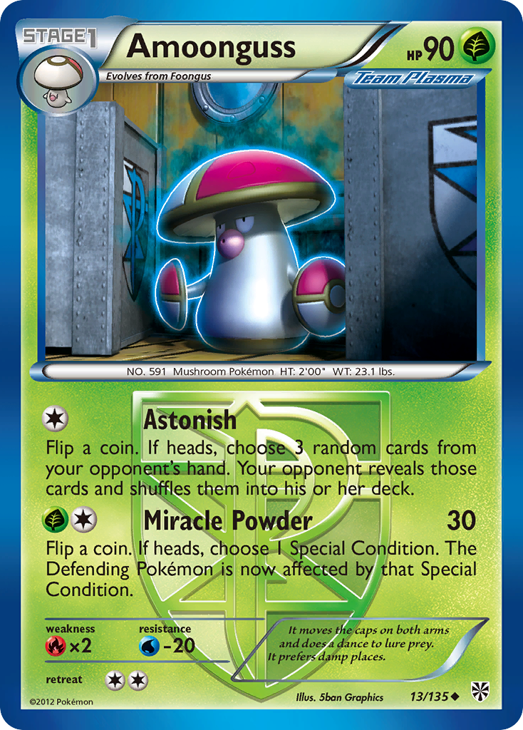 Amoonguss Pokemon Card 13/135 - Rare Collectible for Trading Card Game Enthusiasts & Battle Decks