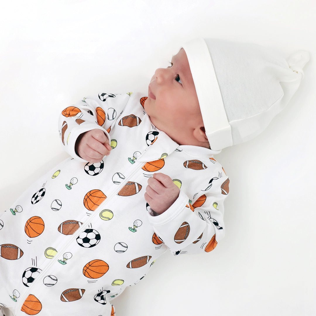SPORTS ZIP FOOTIE - Comfortable & Breathable Baby Sleepwear for Active Infants - Perfect for Playtime, Naptime & Outdoor Adventures