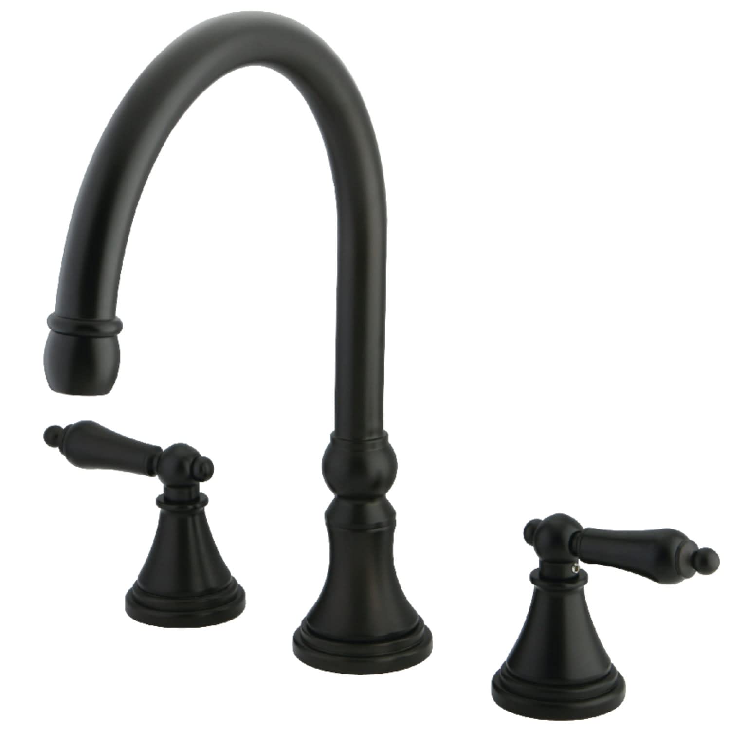 Kingston Brass KS2345AL 8-Inch Adjustable Center Roman Tub Faucet in Oil Rubbed Bronze - Perfect for Luxury Bathrooms, Spa Retreats & Vintage Style Decor