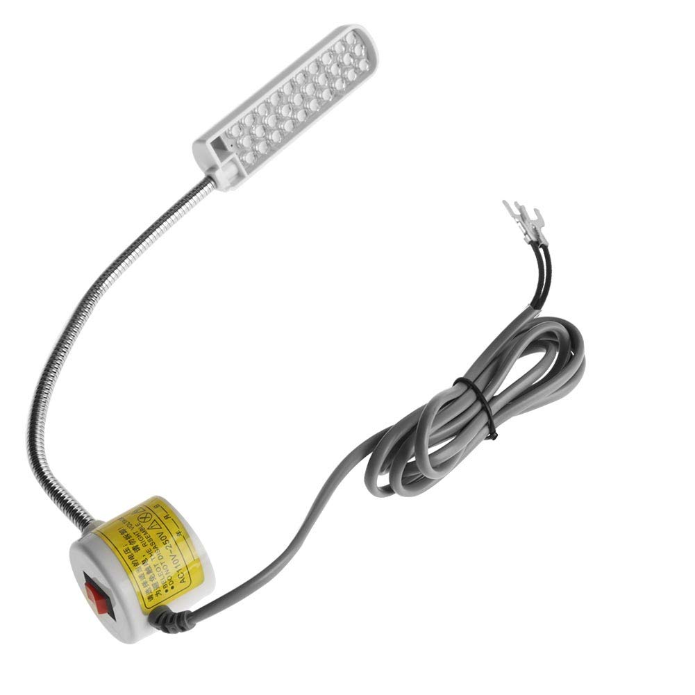 Zerodis Universal Voltage LED Sewing Machine Light - Adjustable Magnetic Base, Portable Bright LED Lamp with Flexible Neck (30 Beads, Card Plug) - Perfect for Crafting, Quilting & Home DIY Projects